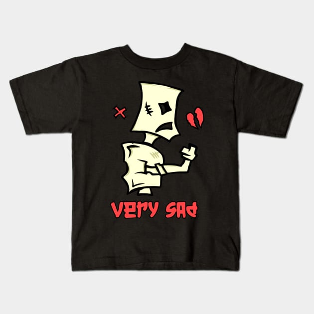 Robot very sad boy Kids T-Shirt by Cahya. Id